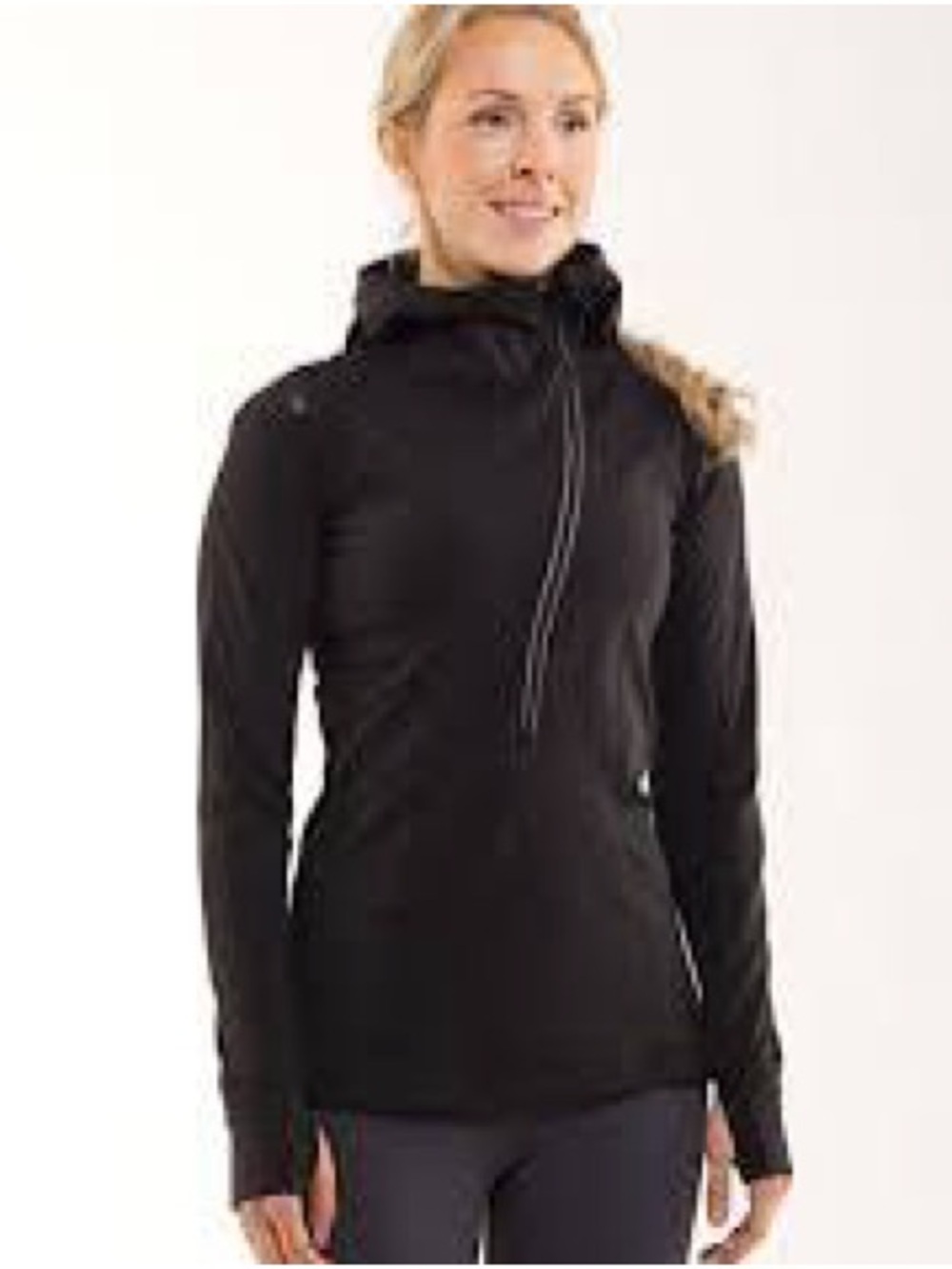 lululemon athletica Black Hooded Ski Jacket